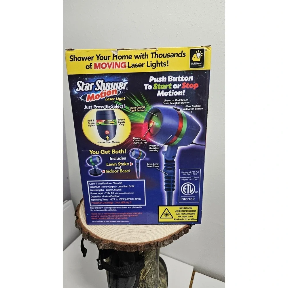 Bulbhead Star Shower‎ Motion Laser Lights Projector Christmas - NEW IN BOX!